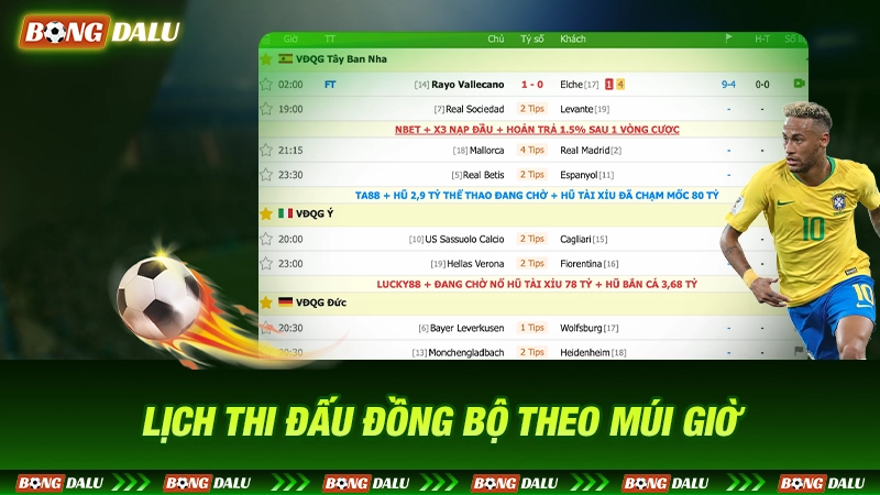 Lịch thi đấu thông minh