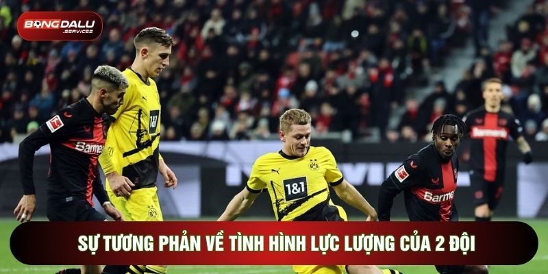 Sự tương phản về tình hình lực lượng của 2 đội